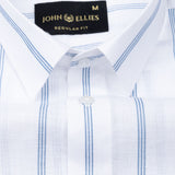 Brivela Blue Stripe Linen Shirt - John Ellies