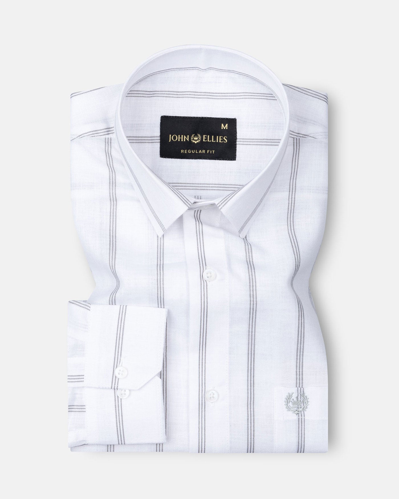 Brivela Grey Stripe Linen Shirt - John Ellies