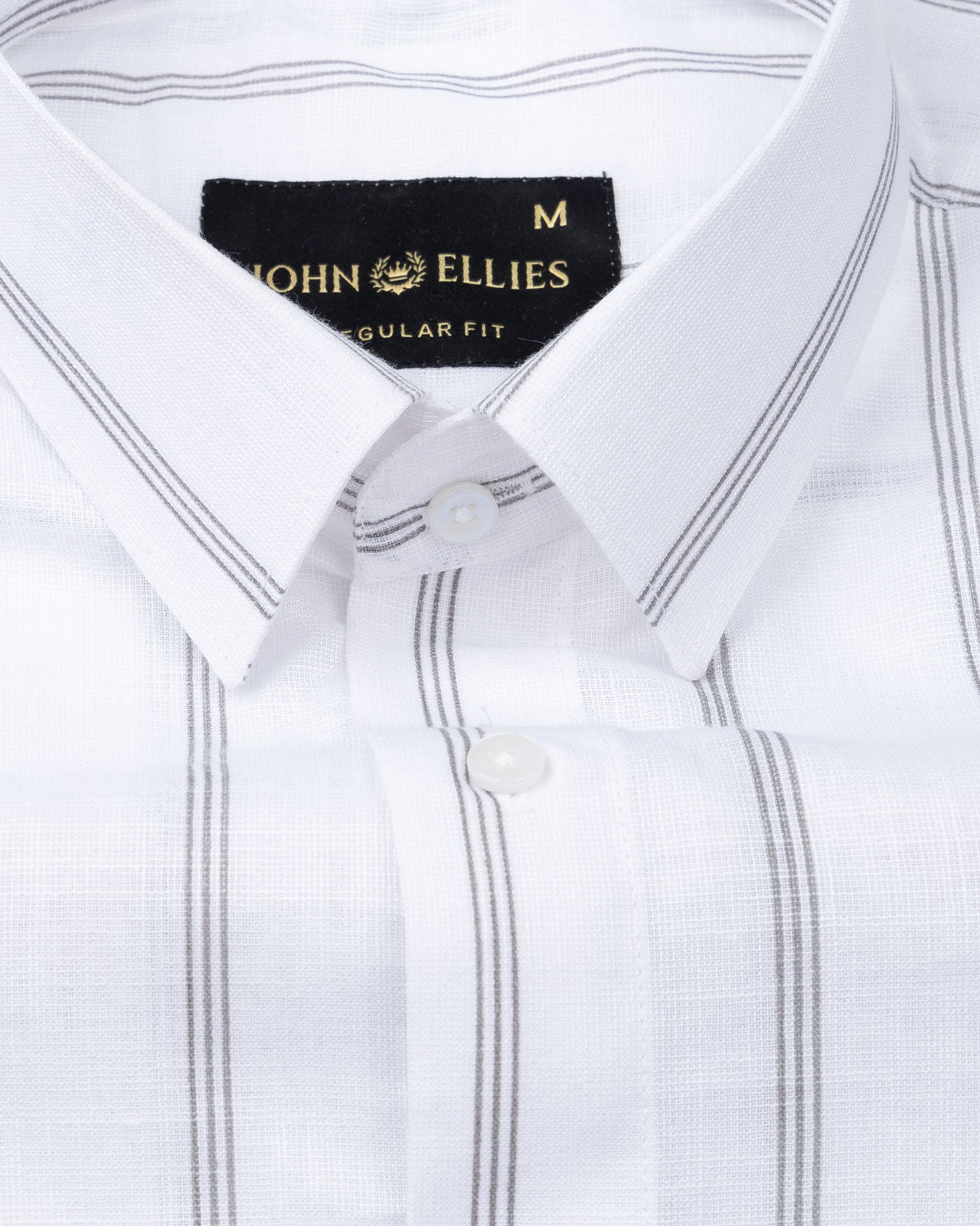 Brivela Grey Stripe Linen Shirt - John Ellies