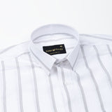 Brivela Grey Stripe Linen Shirt - John Ellies