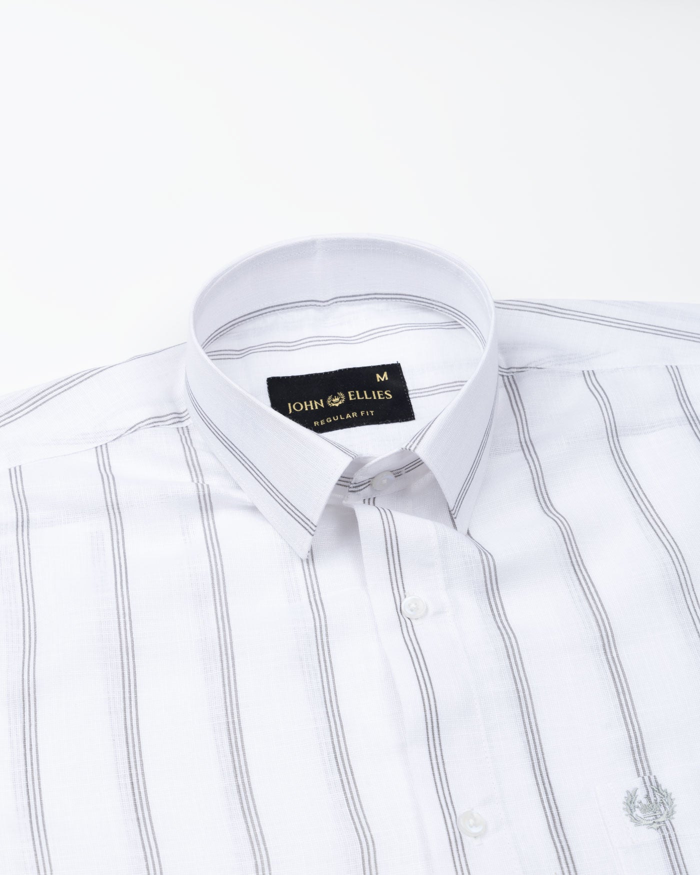 Brivela Grey Stripe Linen Shirt - John Ellies