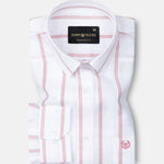 Brivela Pink Stripe Linen Shirt - John Ellies
