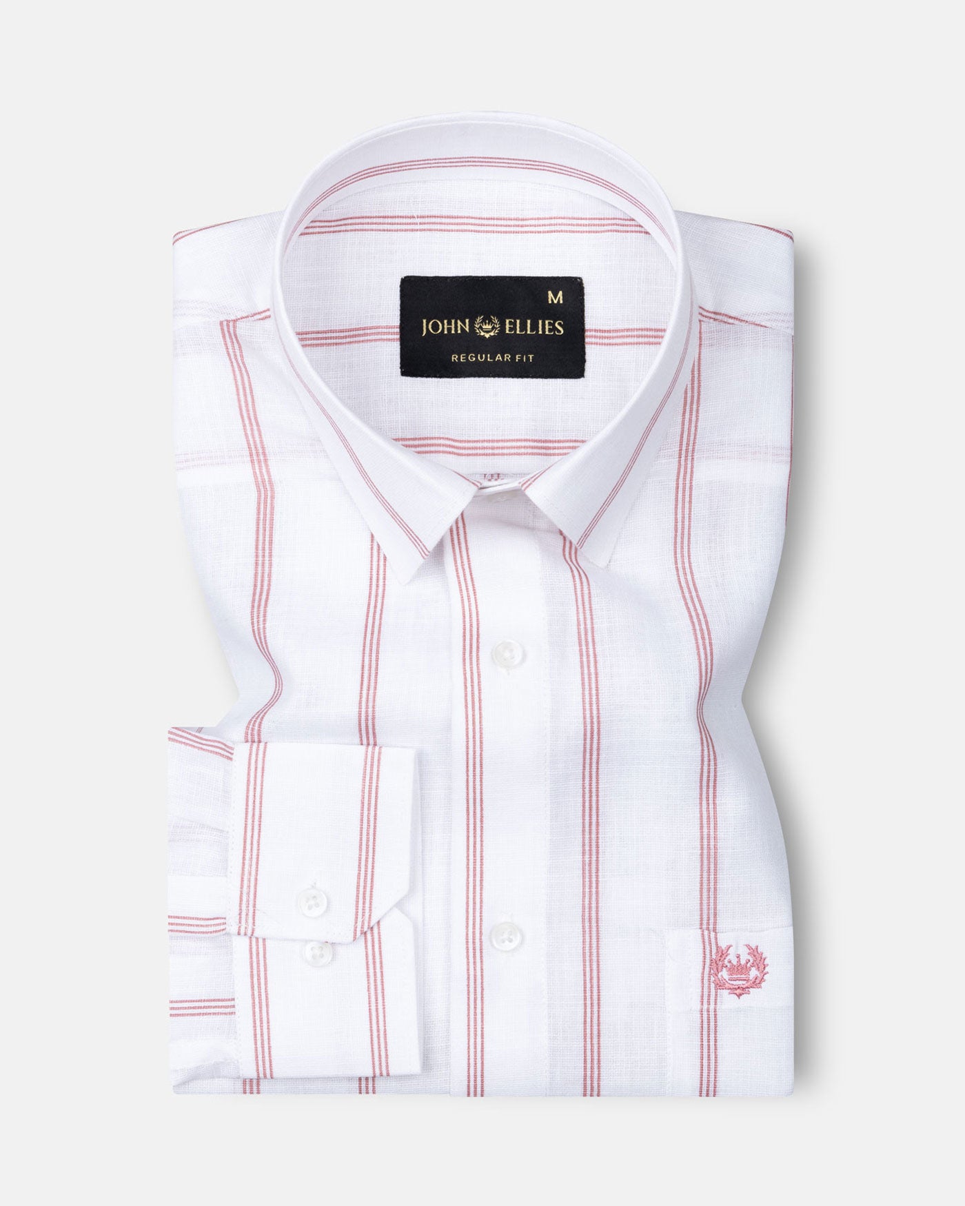 Brivela Pink Stripe Linen Shirt - John Ellies
