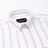 Brivela Pink Stripe Linen Shirt - John Ellies