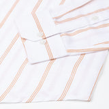 Brivela Orange Stripe Linen Shirt - John Ellies