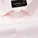 Gritts Peach Textured Cotton Shirt - John Ellies
