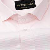 Gritts Peach Textured Cotton Shirt - John Ellies