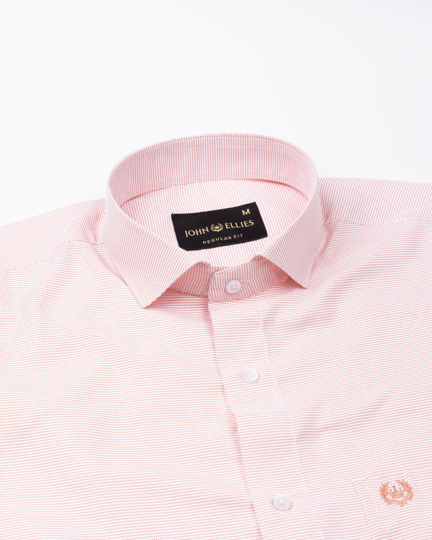 Gritts Orange Textured Cotton Shirt - John Ellies