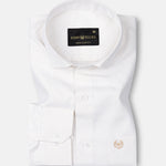 Gritts Cream Textured Cotton Shirt - John Ellies