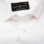Gritts Cream Textured Cotton Shirt - John Ellies