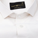 Gritts Cream Textured Cotton Shirt - John Ellies
