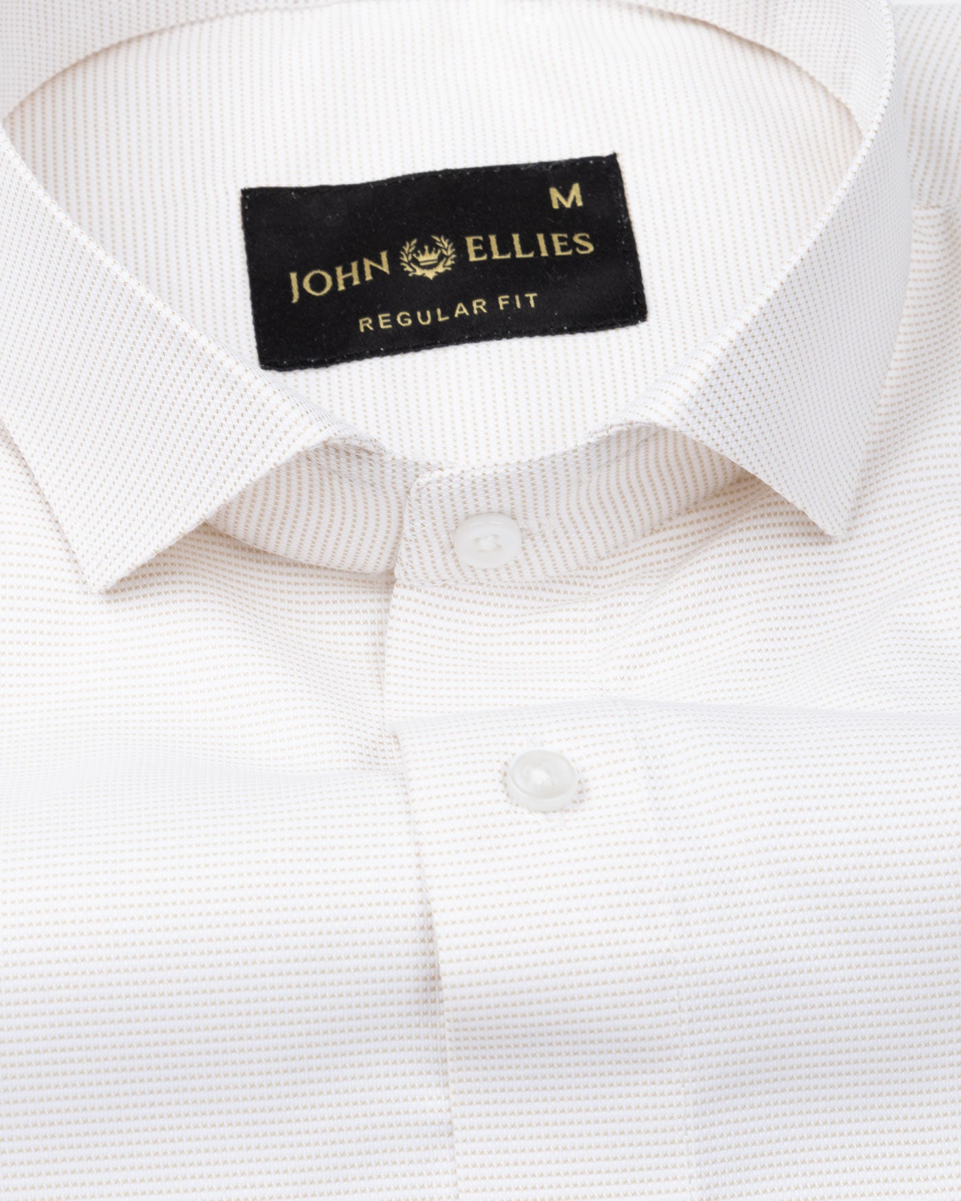 Gritts Cream Textured Cotton Shirt - John Ellies