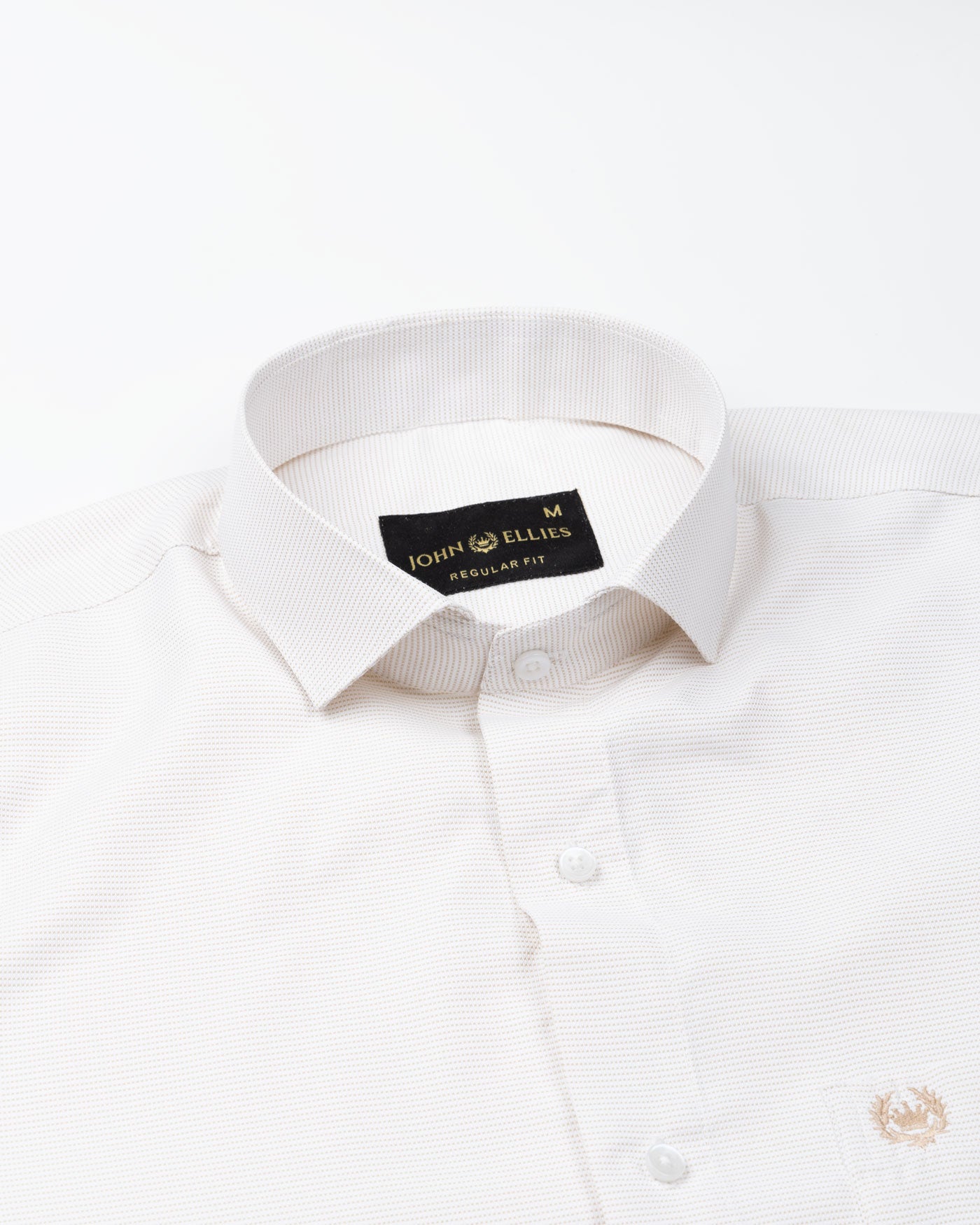 Gritts Cream Textured Cotton Shirt - John Ellies