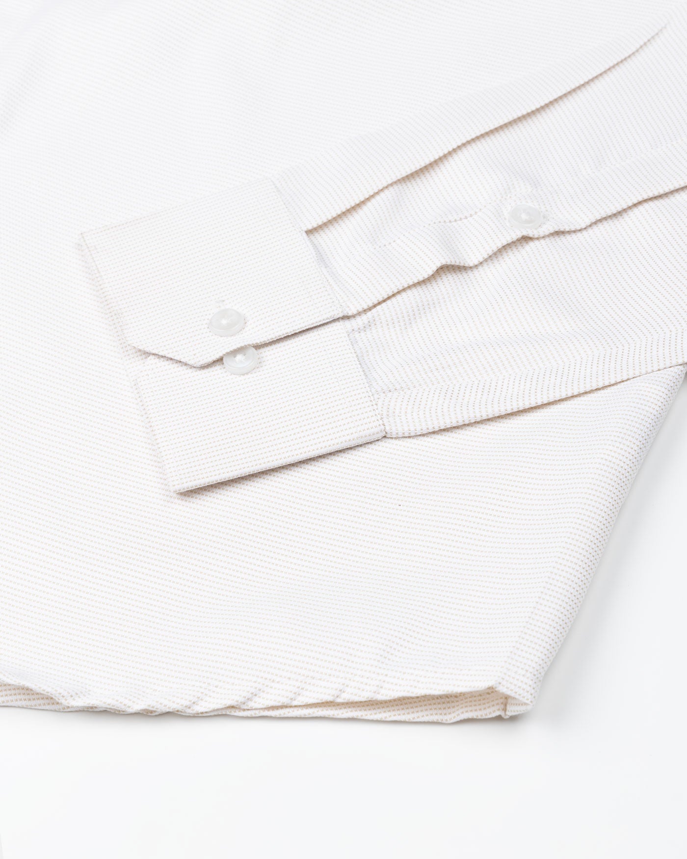 Gritts Cream Textured Cotton Shirt - John Ellies