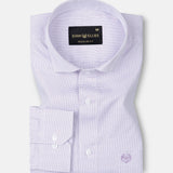 Gritts Purple Textured Cotton Shirt - John Ellies