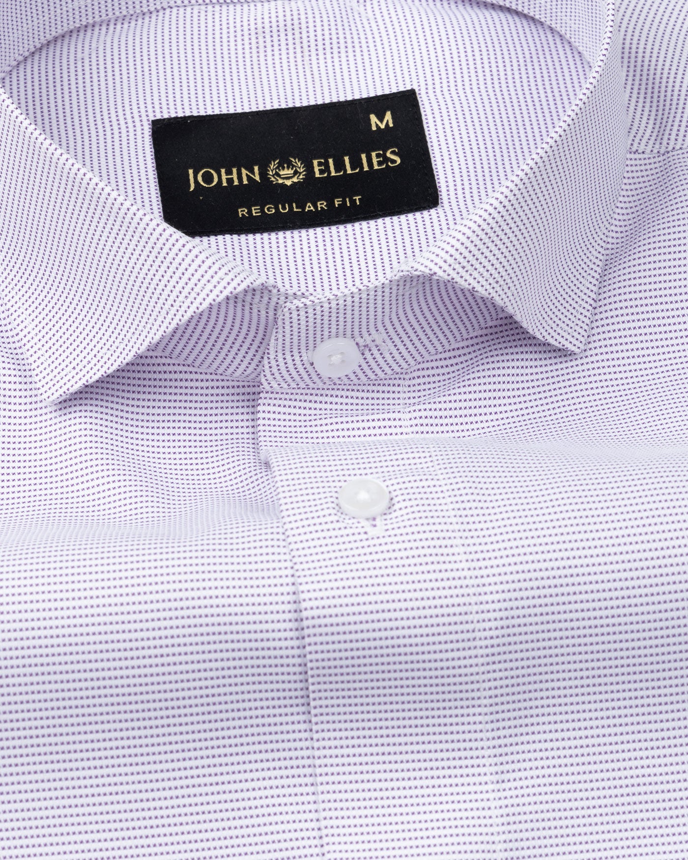 Gritts Purple Textured Cotton Shirt - John Ellies