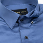 Rostin Grey Hidden Button Down Giza Cotton Shirt - John Ellies