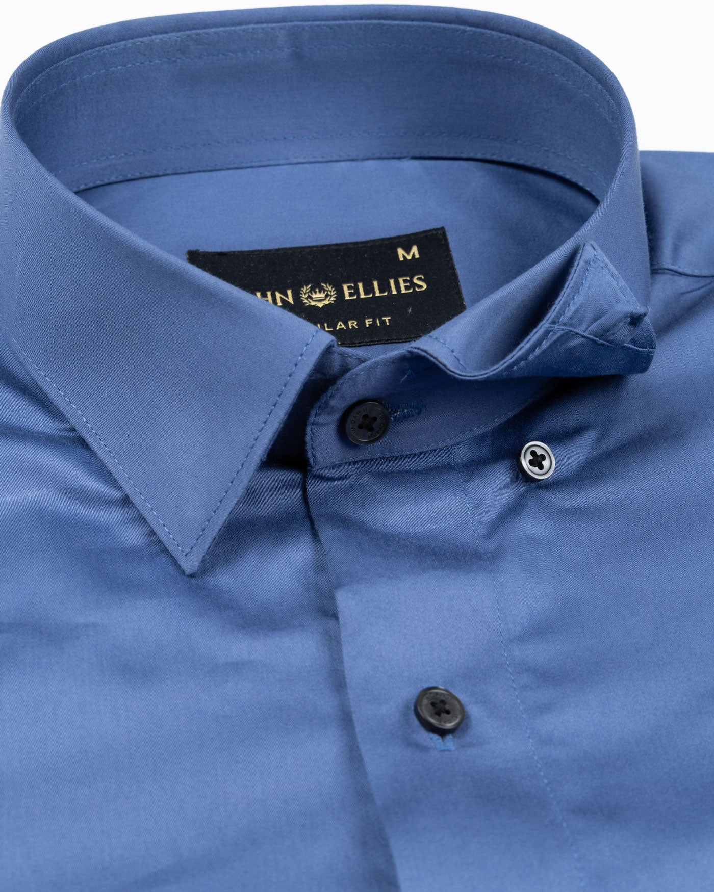 Rostin Grey Hidden Button Down Giza Cotton Shirt - John Ellies