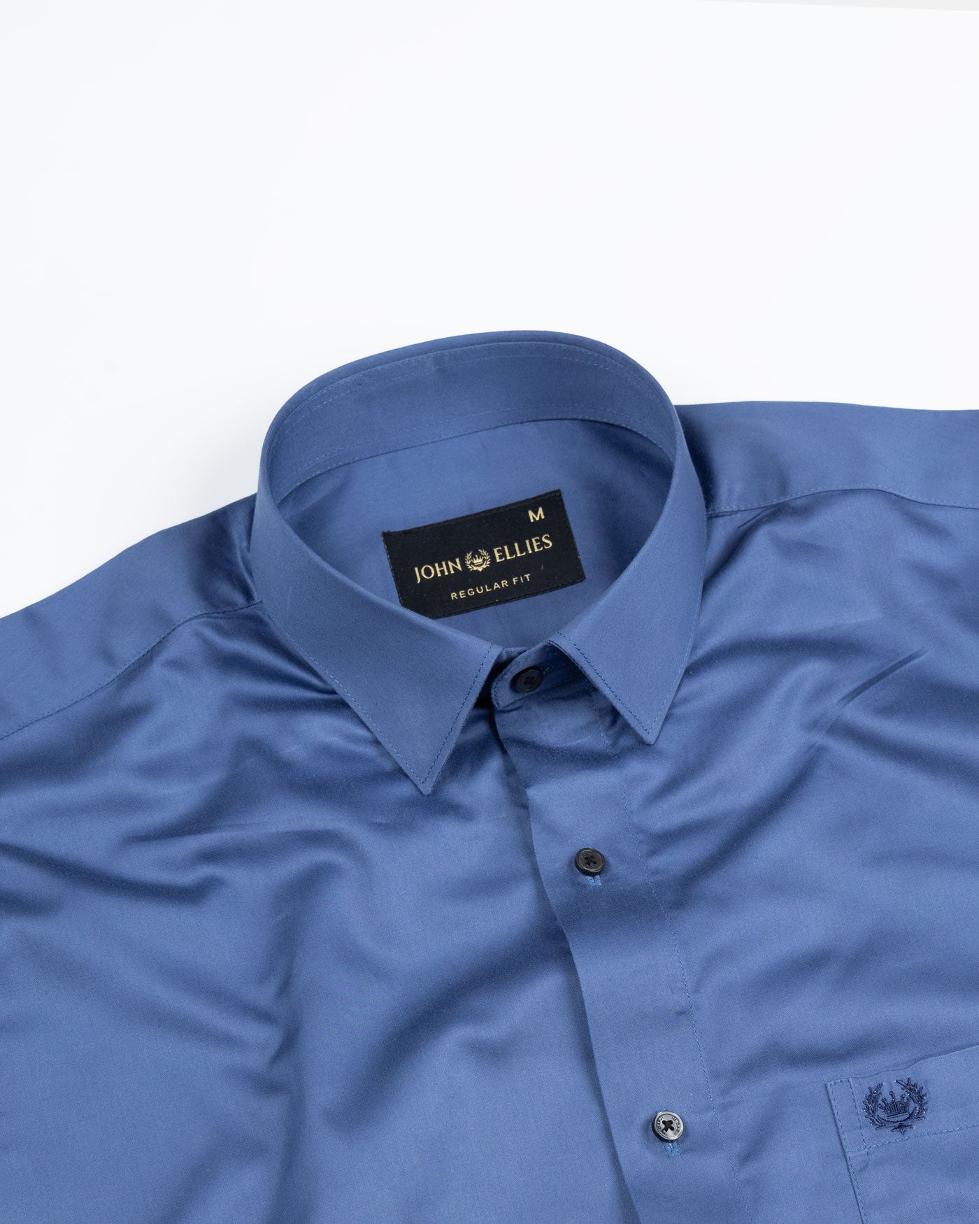 Rostin Grey Hidden Button Down Giza Cotton Shirt - John Ellies