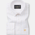 Brivela Gold Stripe Linen Shirt - John Ellies