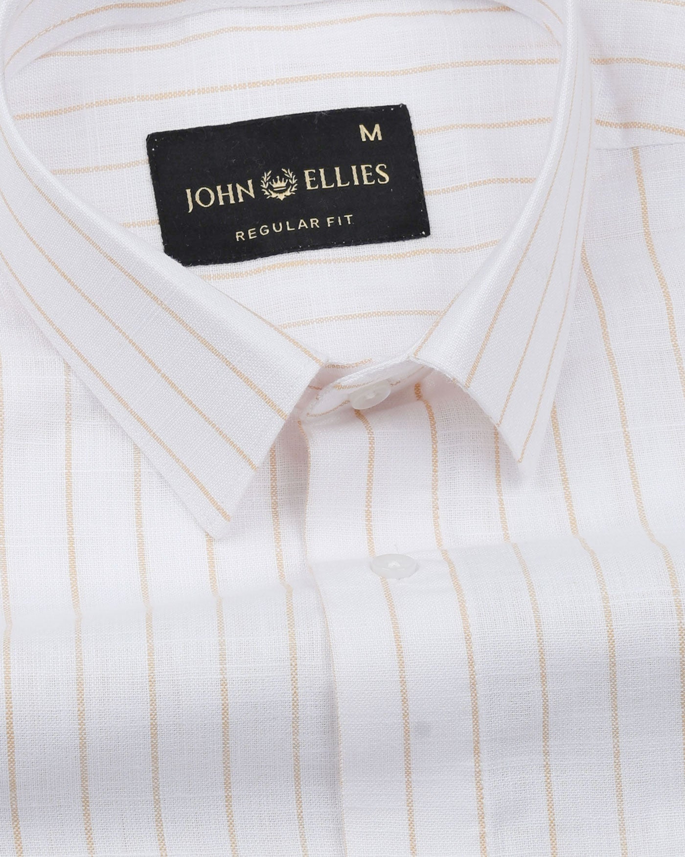 Brivela Gold Stripe Linen Shirt - John Ellies