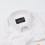 Brivela Gold Stripe Linen Shirt - John Ellies
