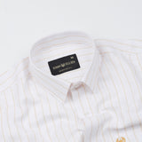 Brivela Gold Stripe Linen Shirt - John Ellies