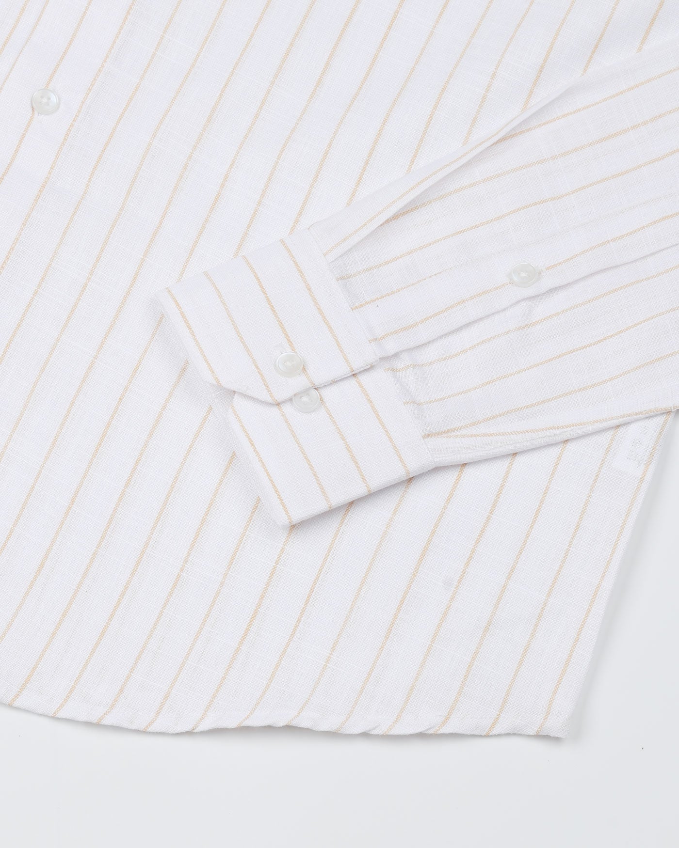 Brivela Gold Stripe Linen Shirt - John Ellies