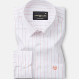 Brivela Orange Stripe Linen Shirt - John Ellies