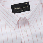 Brivela Orange Stripe Linen Shirt - John Ellies
