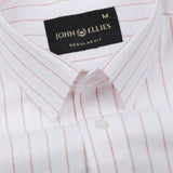 Brivela Orange Stripe Linen Shirt - John Ellies