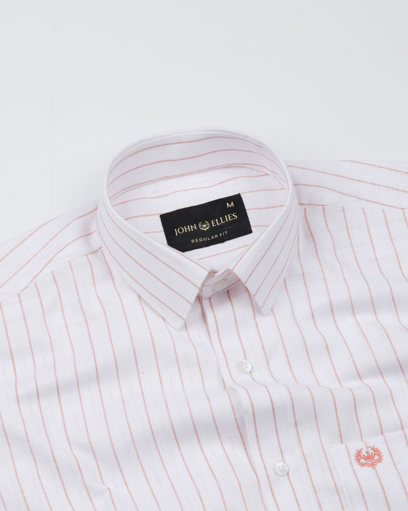 Brivela Orange Stripe Linen Shirt - John Ellies