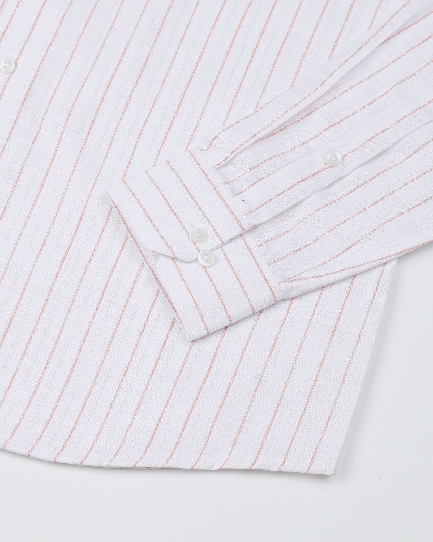 Brivela Orange Stripe Linen Shirt - John Ellies