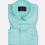 Jexari Lime Plain Giza Cotton Shirt - John Ellies