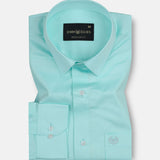 Jexari Lime Plain Giza Cotton Shirt - John Ellies