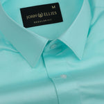 Jexari Lime Plain Giza Cotton Shirt - John Ellies