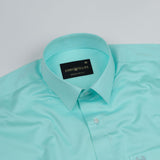 Jexari Lime Plain Giza Cotton Shirt - John Ellies
