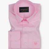 Jexari Pink Plain Giza Cotton Shirt - John Ellies