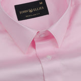 Jexari Pink Plain Giza Cotton Shirt - John Ellies