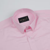 Jexari Pink Plain Giza Cotton Shirt - John Ellies