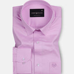 Jexari Magenta Plain Giza Cotton Shirt - John Ellies
