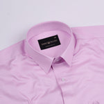Jexari Magenta Plain Giza Cotton Shirt - John Ellies