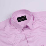 Jexari Magenta Plain Giza Cotton Shirt - John Ellies