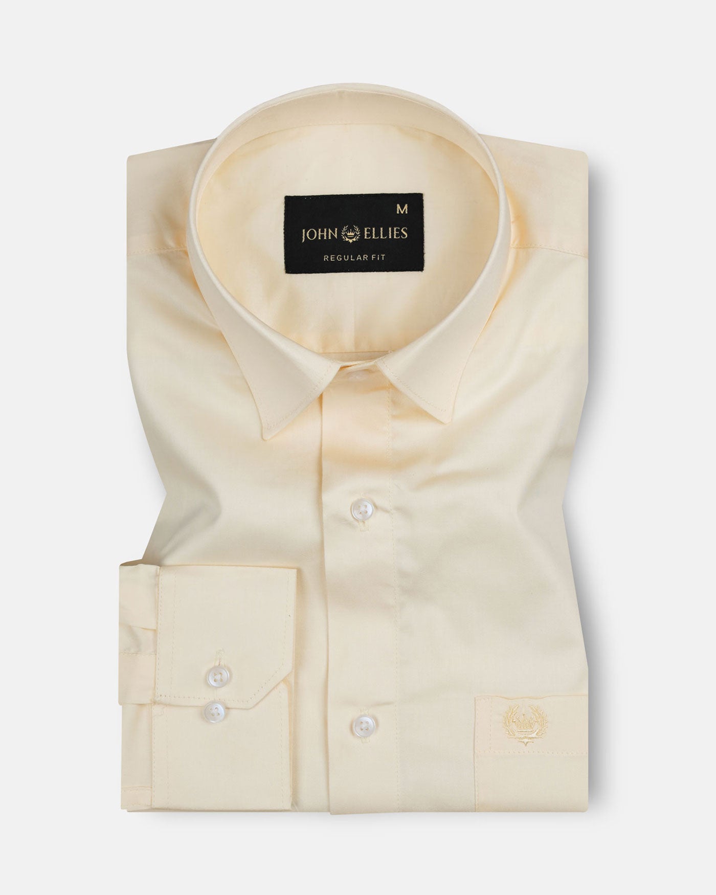 Jexari Yellow Plain Giza Cotton Shirt - John Ellies