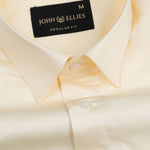 Jexari Yellow Plain Giza Cotton Shirt - John Ellies