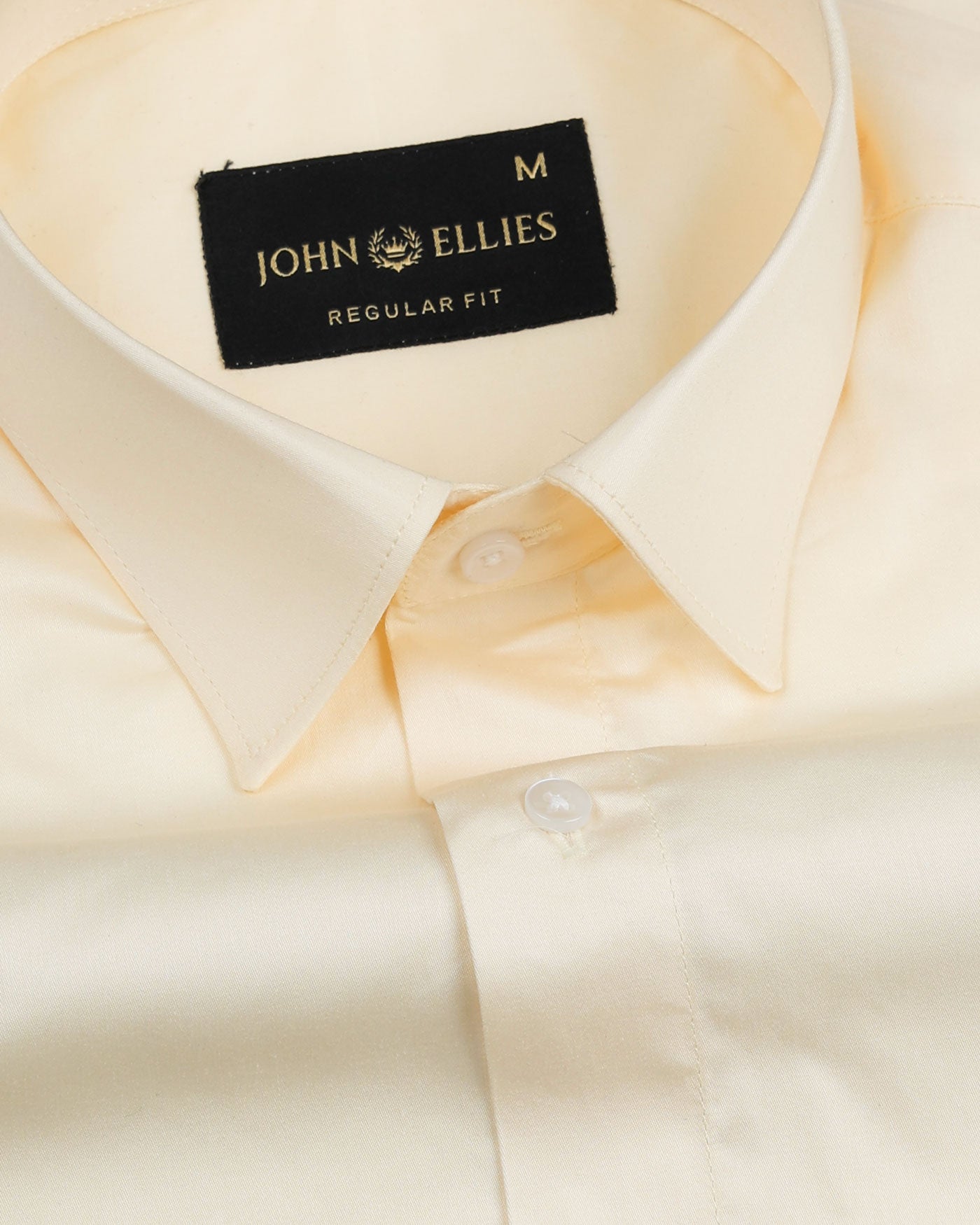 Jexari Yellow Plain Giza Cotton Shirt - John Ellies