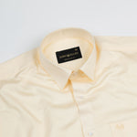 Jexari Yellow Plain Giza Cotton Shirt - John Ellies