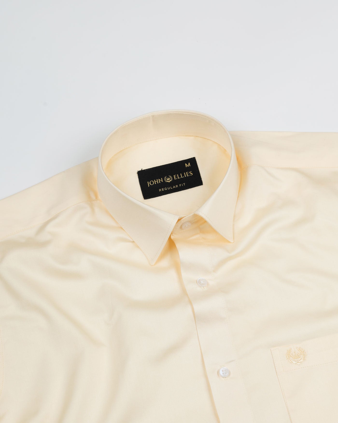 Jexari Yellow Plain Giza Cotton Shirt - John Ellies