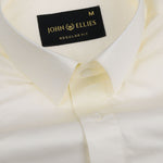 Jexari Cream Plain Giza Cotton Shirt - John Ellies