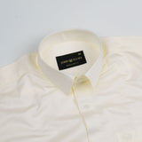 Jexari Cream Plain Giza Cotton Shirt - John Ellies